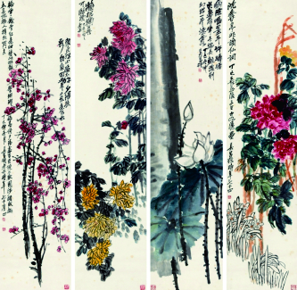 2001  吴昌硕  花香四时